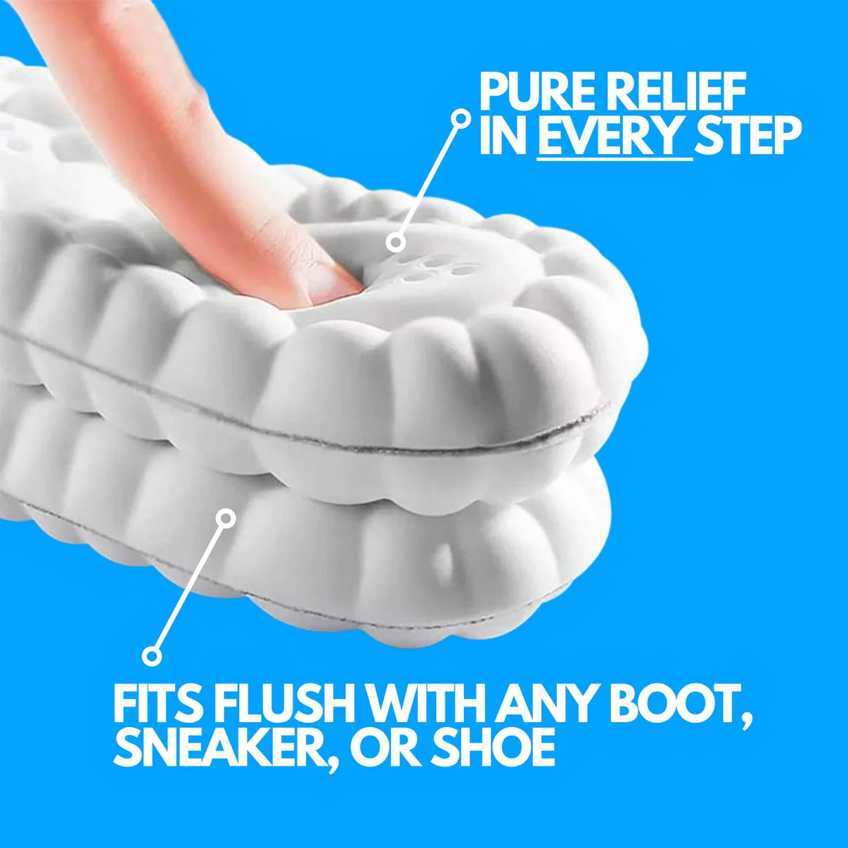 Footwear insole showing flexible arch support