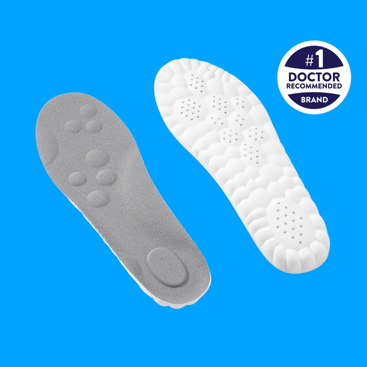 Premium massage insole for heel and toe comfort