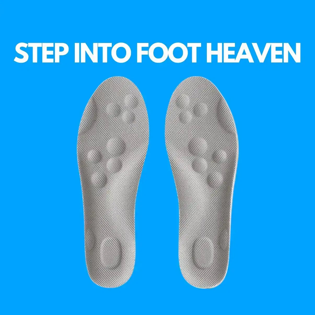 Blue massage insole for men with 4D CloudBounce technology